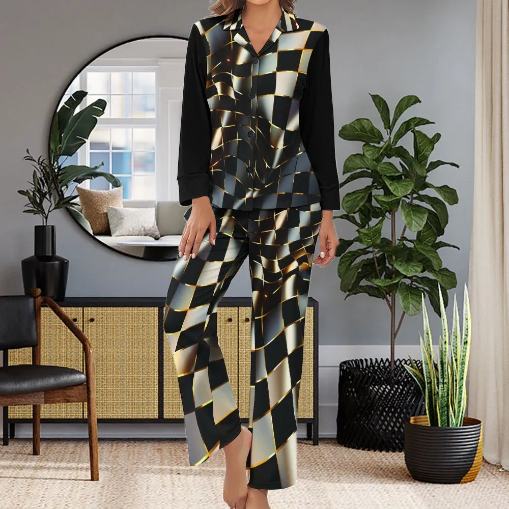 Qreatrz Golden Pajama Sets