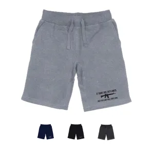 RAPDOM TS6 Fleece Gym Shorts Patriotic Outlaws Outlawed