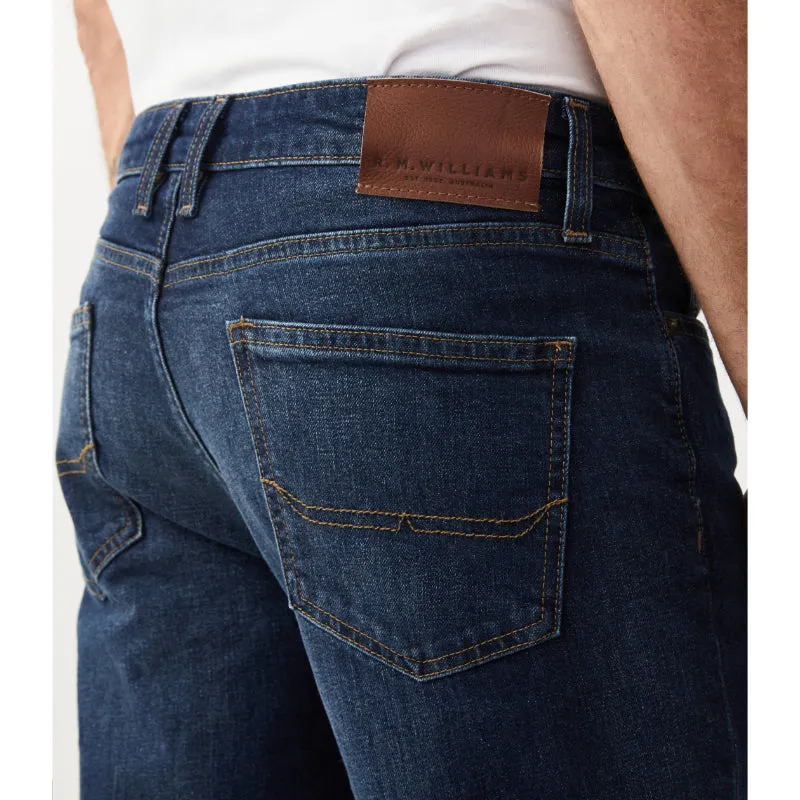 R.M.Williams Mens Ramco Denim Jeans - Med Wash