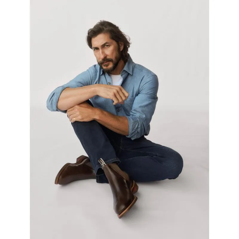 R.M.Williams Mens Ramco Denim Jeans - Med Wash