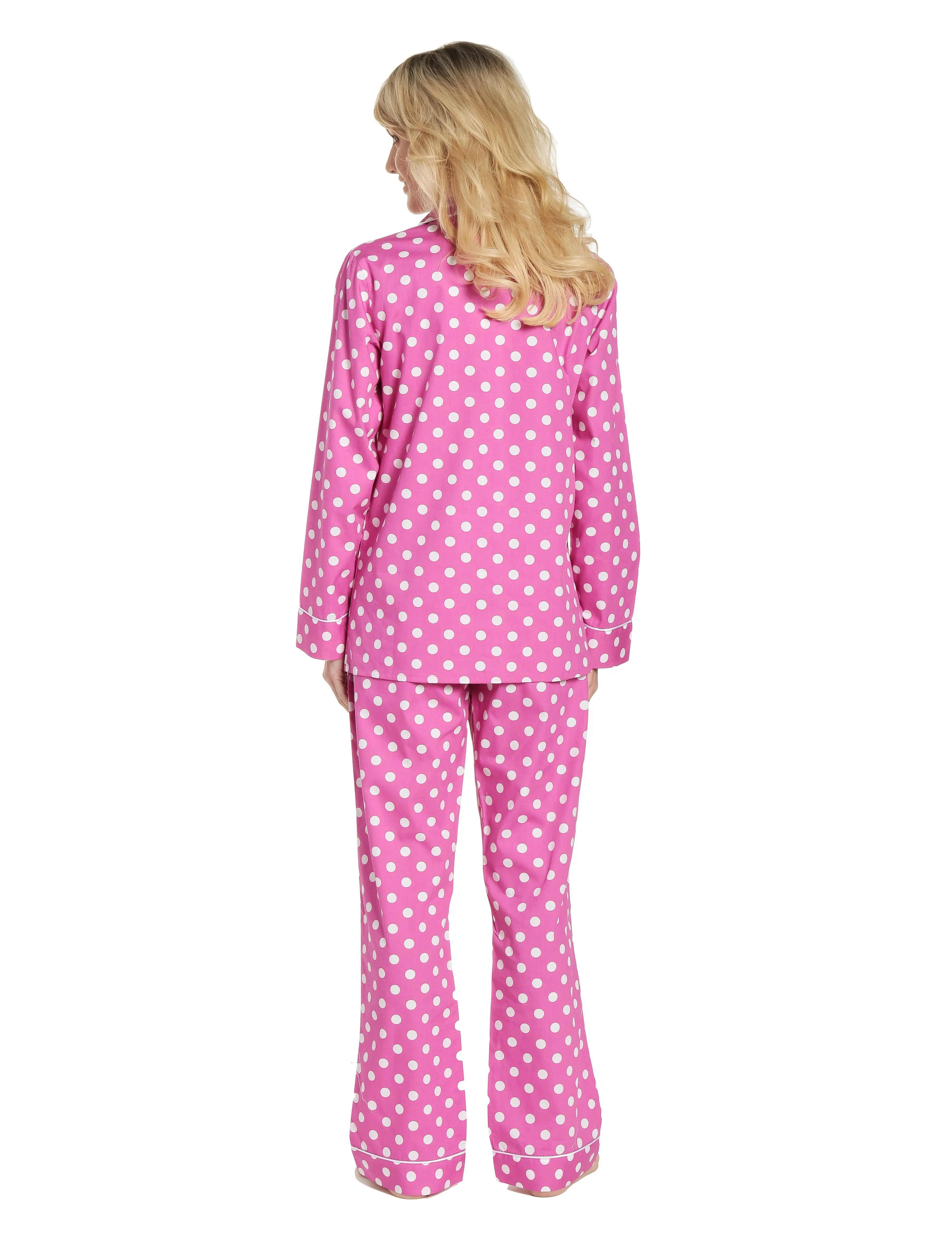 Womens 100% Cotton Poplin Pajama Set