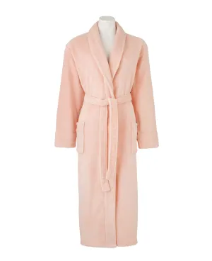 Women's Dusky Pink Fleece Supersoft Dressing Gown